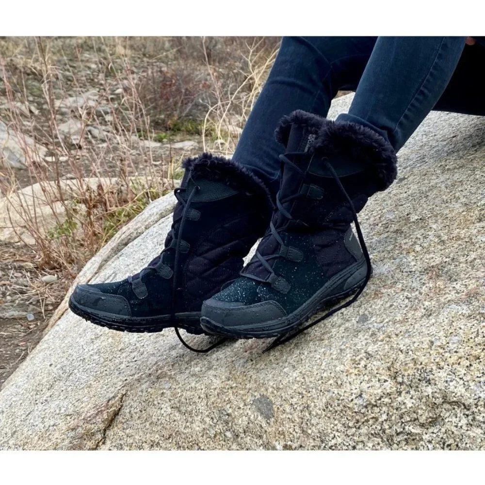 Columbia Ice Maiden‎ II Waterproof Boots in Black Women Size 6
